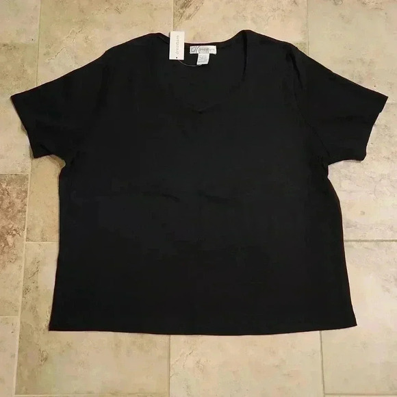 Dress Barn Scoopneck Short Sleeve Top - Picture 1 of 8